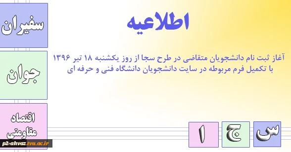 اجرای طرح سجا ( سفیران جوان اقتصاد مقاومتی ) در سراسر کشور